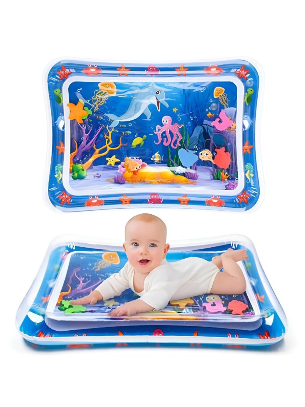Tummy Time Water Mat 丨Water Play Mat Inflatable Tummy Time Water Play Mat